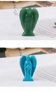 Kristal steen snijwerk engel beeldje genezing steen thuis kantoor bureau decoratie