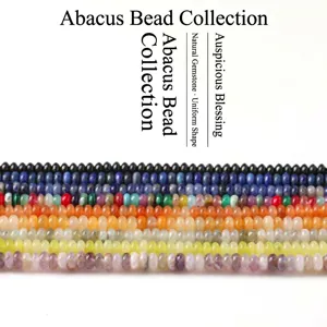 Natural crystal gemstone abacus beads spacer loose beads for DIY jewelry making & crafts.