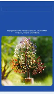 Arbre de vie en cristal naturel pierre précieuse porte-bonheur pour bureau décoration