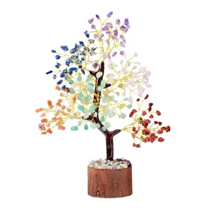 Arbre de vie en pierre de cristal naturel gemme chance feng shui pour bureau décoration maison
