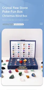 Crystal advent calendar 24 days gemstone blind box raw crystal stone gift details