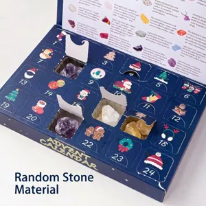 Christmas Advent Calendar crystal gemstone blind box 24 days countdown gift for kids