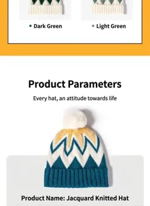 Women knit hat winter warm jacquard pom pom beanie outdoor stylish soft cute headwear apparel