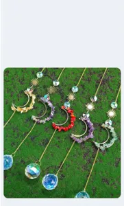 Kristal gebroken steen holle maan tuin hanger windspiel zonnevanger hangend ornament