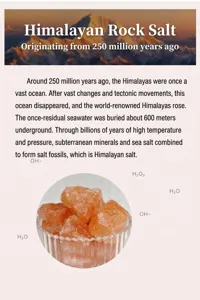 Cristales crudos de sal natural del Himalaya en un bol de vidrio para la decoración.