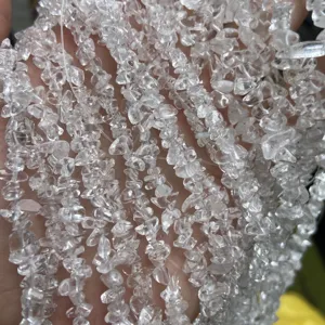 Perles en morceaux de quartz clair naturel brins de pierres précieuses en vrac pour bijoux DIY