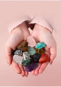 Ensemble de pierres brutes en cristal naturel, pierres précieuses colorées pour diffuseur d'arômes.