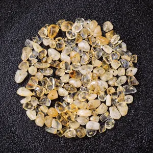 Natuurlijke geboorde citrien kristal chips kraaltjes voor DIY sieraden maken detail