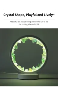 Crystal LED table lamp raw stone night light decorative desk lamp minimalist design