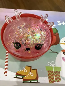 Χριστουγεννιάτικο παιχνίδι squishy ελαφιού αργής επαναφοράς με γκλίτερ για ανακούφιση άγχους