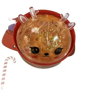 Juguete squishy de reno de navidad rebote lento alivio del estrés brillo lindo imagen principal