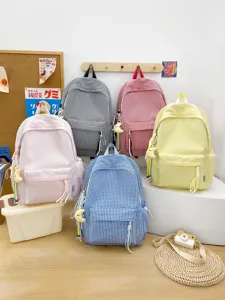 Koreanischer Stil Karo Rucksack Schüler Schultasche Große Kapazität Casual Reise Tasche Für Damen