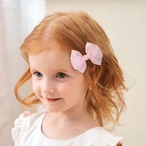 Doppelstufige Organza Schleife Haarklammer für Kinder, süßes Prinzessinnen Haaraccessoire bunt.