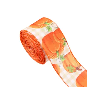 Ruban filaire citrouille Thanksgiving automne ruban décoratif emballage cadeau