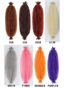Dettagli della cartella colori di extension per capelli afro twist con varie opzioni.