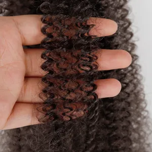 Extension per capelli crochet Afro Twist sintetica parrucca riccia dettaglio texture primo piano