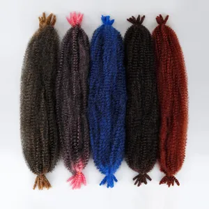 Capelli all'Uncinetto Afro Twist Sintetici Morbidi ed Elastici Extension di Capelli Ricci per Donne Styling Quotidiano