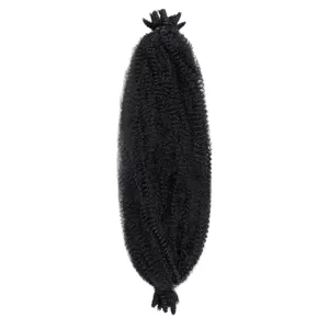 Treccine crochet hair springy afro twist nere sintetiche ricce morbide ed elastiche