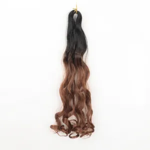 Lange krullende synthetische haarverlenging paardenstaart verloop zwart bruin golf accessoire