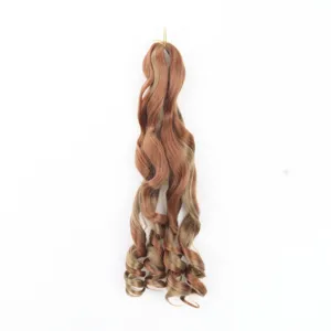 Synthetisch lang krullend haar extensie golvende paardenstaart stuk met highlights.