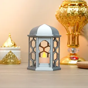 3D ektupomeno gkri fanari me LED rekatso gia diakosmisi eorton kai epitrapezio