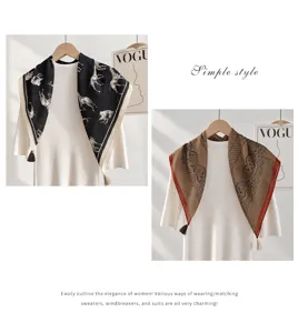 Vintage pferde print baumwolle leinen kleines quadrat tuch mit quasten für damen stilvoll.