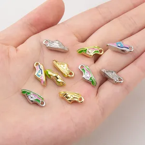 Legering geëmailleerde sneakers schoen bedels hangers voor DIY ketting sieraden maken