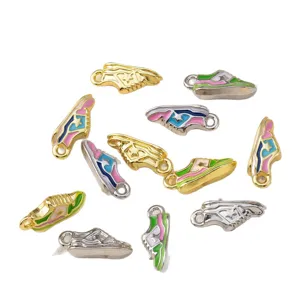 Alloy sneaker bedels dubbelzijdig geëmailleerd schoen hangers sieraden maken