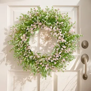 Artificial Eucalyptus Flower Wreath Simulation Leaf Garland Wall Hanging For Wedding Party Home Decor Floral Ornament