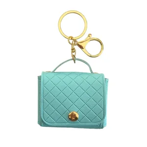 PU Gewatteerde Mini Tas Sleutelhanger Schattige Portemonnee Oortelefoon Houder Luxe Stijl