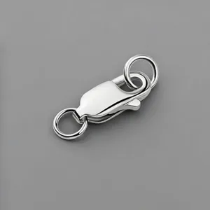 Dettagli della tabella taglie della chiusura a moschettone in argento sterling S925 per gioielli.