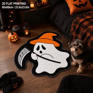Halloween funny ghost rug cute witch hat floor mat soft absorbent bedroom home decor doormat