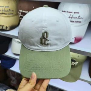 Kontrastfarbe Buchstaben Stickerei Baseballkappe Baumwolle Sonnenschutz Verstellbare Trucker-Hut Für Herren Damen Outdoor Freizeitmode Hut