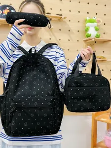 Ensemble de sac à dos en velours côtelé étoile cartable grande capacité voyage sac