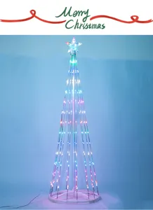 RGB Color Changing LED Christmas Tree Remote Control Holiday Party Decorative Light 1pc