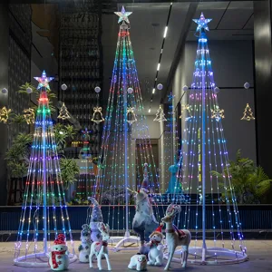 RGB Color Changing LED Conical Tree Light Remote Control Christmas Party Decoration Light Indoor Holiday Display Prop