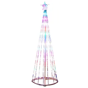 RGB LED conical tree light remote control color changing Christmas party holiday decor lamp