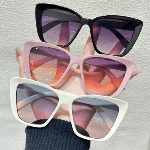 Unisex Mode Katzenaugen Sonnenbrille PC Rahmen UV Schutz Vintage Retro Brille Für Damen Und Herren Outdoor Reisen