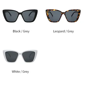 Klassische Cat-Eye-Sonnenbrille für Damen und Herren mit Vollrand und UV-Schutz-Gläsern.