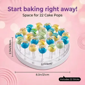 22-Hole Clear Acrylic Lollipop Stand Display Holder for Cake Pops and Party Treats
