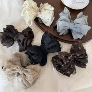 Ensemble de pinces à cheveux en velours texturé duveteux, pinces élégantes rétro pour femmes.