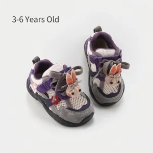 Atmungsaktives Mesh Kleinkinder Sportschuhe Weiche Sohle Rutschfeste Baby Lauflernschuhe Hase Blume Jungen Mädchen Sneaker