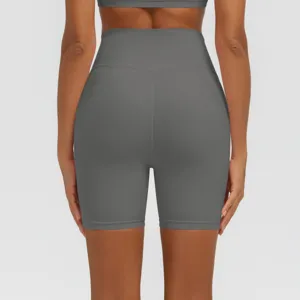 Hohle Taille Sport Yoga Shorts für Damen, atmungsaktive Fitness Running Workout Sportbekleidung.