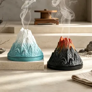 Vulkanförmiger Harz Räucherbrenner Kreativer Aromatherapie Diffusor Heim Büro Dekoratives Ornament