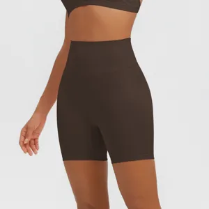 High Waist nahtlose Fitness Yoga Shorts Detailansicht, atmungsaktive Sportswear Shorts.