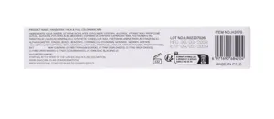 Detailed view of the mascara packaging box showing ingredients and usage instructions clearly.