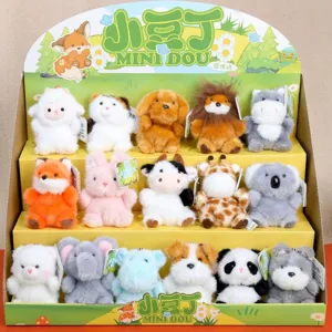 Cute Animal Plush Toy Pendant Stuffed Cartoon Doll Bag Hanging Ornament Keyring
