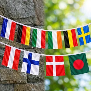 Weltfahnen Girlande Polyester Nationalflaggen Bunting für Sportveranstaltungen Party Bar Dekoration