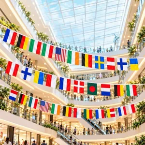 Welt Flaggen Girlande internationale Nationalflaggen für Bar Party Dekoration Banner neu