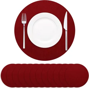 Natürliche Jute runde Tischset, hitzebeständige rutschfeste Matte für den Esstisch.